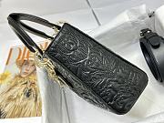 Fortok Dior Lady Pattern Bag in Black 20x16.5x8cm - 5
