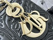Fortok Dior Lady Pattern Bag in Black 20x16.5x8cm - 3