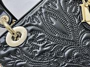 Fortok Dior Lady Pattern Bag in Black 20x16.5x8cm - 2