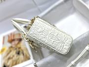 Fortok Dior Lady D-joy Pattern Bag in White 26x13.5x5cm - 6