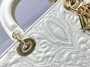 Fortok Dior Lady D-joy Pattern Bag in White 26x13.5x5cm - 2