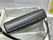Fortok Dior Lady D-joy Pattern Bag in Black 26x13.5x5cm - 6