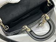 Fortok Dior Lady D-joy Pattern Bag in Black 26x13.5x5cm - 5