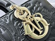 Fortok Dior Lady D-joy Pattern Bag in Black 26x13.5x5cm - 4