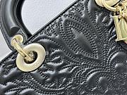 Fortok Dior Lady D-joy Pattern Bag in Black 26x13.5x5cm - 2
