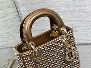 Fortok Dior Lady Crystal Bag Beige 17cm - 4