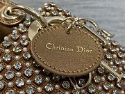Fortok Dior Lady Crystal Bag Beige 17cm - 6