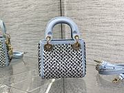 Fortok Dior Lady Crystal Bag in Blue 12x10x5cm - 3