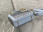 Fortok Dior Lady Crystal Bag in Blue 12x10x5cm - 2