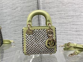 Fortok Dior Lady Crystal Bag in Green 12x10x5cm