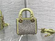Fortok Dior Lady Crystal Bag in Green 12x10x5cm - 3