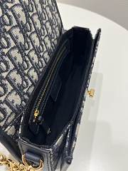 Fortok Dior 30 Montaigne Avenue Bag Blue Dior Oblique Jacquard - 3