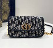 Fortok Dior 30 Montaigne Avenue Bag Blue Dior Oblique Jacquard - 1