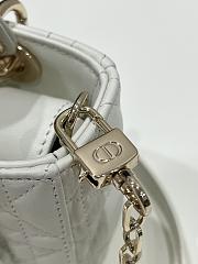 Fortok Dior Lady D-joy Micro Bag In White 16x5x9cm - 4