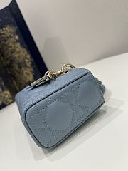 Fortok Dior Lady D-joy Micro Bag In Blue 16x5x9cm - 6