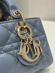 Fortok Dior Lady D-joy Micro Bag In Blue 16x5x9cm - 3