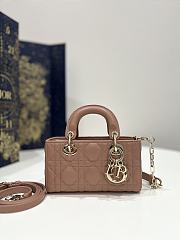 Fortok Dior Lady D-joy Micro Bag In Pink 16x5x9cm - 1