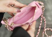 Fortok Chanel 23P Chain Mini Half Moon Clutch Light Pink - 6