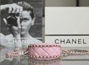 Fortok Chanel 23P Chain Mini Half Moon Clutch Light Pink - 5