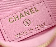 Fortok Chanel 23P Chain Mini Half Moon Clutch Light Pink - 4
