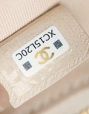 Fortok Chanel 23P Chain Mini Half Moon Clutch Beige - 6