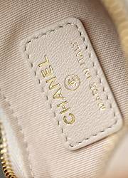 Fortok Chanel 23P Chain Mini Half Moon Clutch Beige - 2