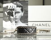 Fortok Chanel 23P Chain Mini Half Moon Clutch Black - 6