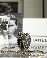 Fortok Chanel 23P Chain Mini Half Moon Clutch Black - 2