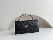 Fortok Chanel 23P Kelly Leather Handle Bag 18x10x4.5cm  - 1