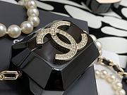 Fortok Chanel Plastic Box Bag Black Pearl Chain  - 5