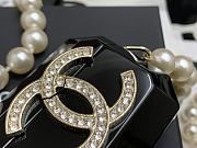 Fortok Chanel Plastic Box Bag Black Pearl Chain  - 2