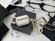 Fortok Chanel Plastic Box Bag White Pearl Chain  - 5