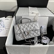 Fortok Chanel Flap Bag Silver 20cm - 1