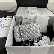 Fortok Chanel Flap Bag Silver 20cm - 6