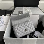 Fortok Chanel Flap Bag Silver 20cm - 5