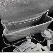Fortok Chanel Flap Bag Silver 20cm - 4