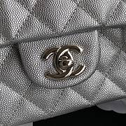 Fortok Chanel Flap Bag Silver 20cm - 3