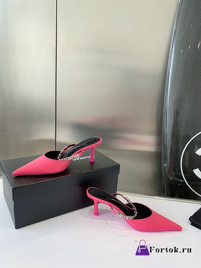Fortok Alexander Wand Pointed-toe High Heel Sandals Pink - 1