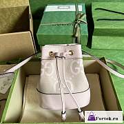 Fortok Gucci Pink & Beige Mini GG Ophidia Bucket Bag - 1