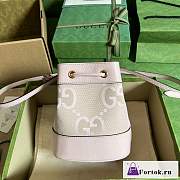Fortok Gucci Pink & Beige Mini GG Ophidia Bucket Bag - 6