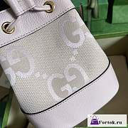 Fortok Gucci Pink & Beige Mini GG Ophidia Bucket Bag - 5
