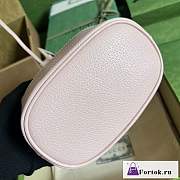 Fortok Gucci Pink & Beige Mini GG Ophidia Bucket Bag - 3