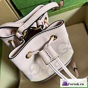 Fortok Gucci Pink & Beige Mini GG Ophidia Bucket Bag - 4