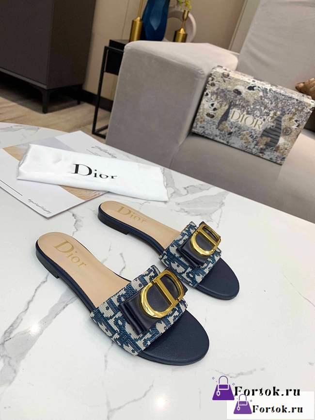 Fortok Dior Slipper in Blue - 1