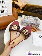 Fortok Dior Slippers in Red - 5