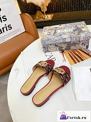 Fortok Dior Slippers in Red - 4
