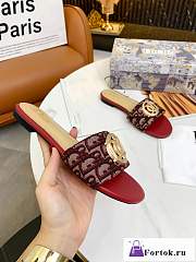 Fortok Dior Slippers in Red - 2