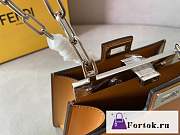 Fortok Fendi Pekapoo Cut Bag in Brown 11x20.5x14cm - 6