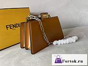 Fortok Fendi Pekapoo Cut Bag in Brown 11x20.5x14cm - 4