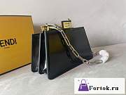 Fortok Fendi Pekapoo Cut Bag in Black 11x20.5x14cm - 6